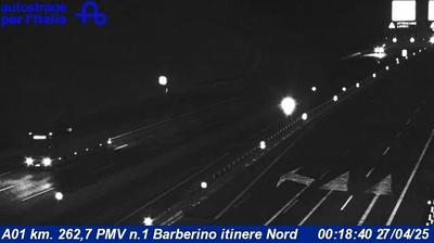 Preview delle webcam di Podere Bujano: A01 km. 262,7 PMV n.1 Barberino itinere Nord