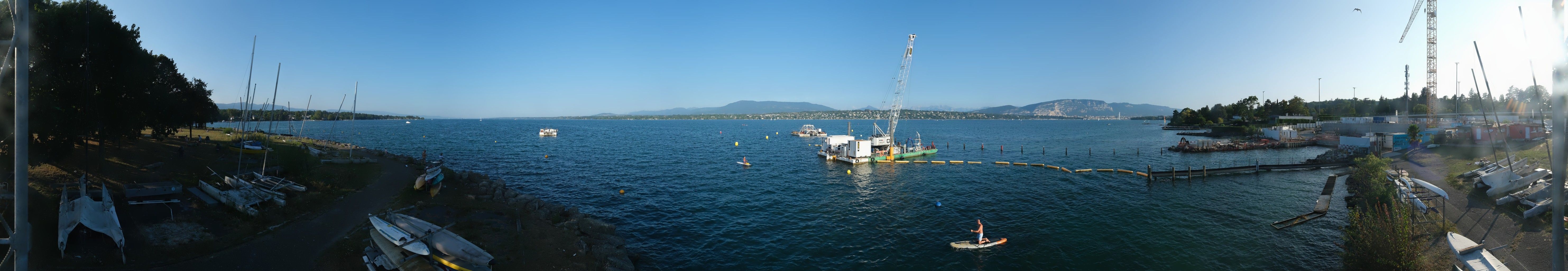 Bellevue: Cologny - The Geneva Water Fountain - Geneva - Les Voirons - Salève - Le Môle - Lake Geneva - Mont Blanc - Mont Blanc