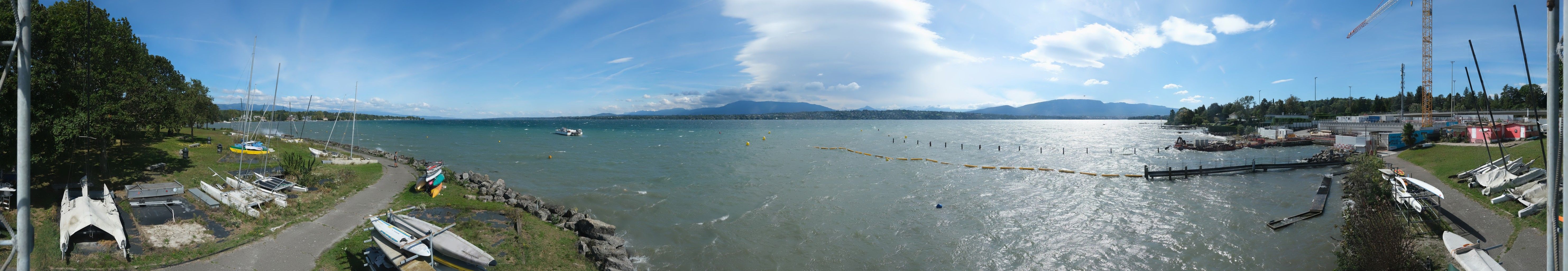 Bellevue: Cologny - The Geneva Water Fountain - Geneva - Les Voirons - Salève - Le Môle - Lake Geneva - Mont Blanc - Mont Blanc