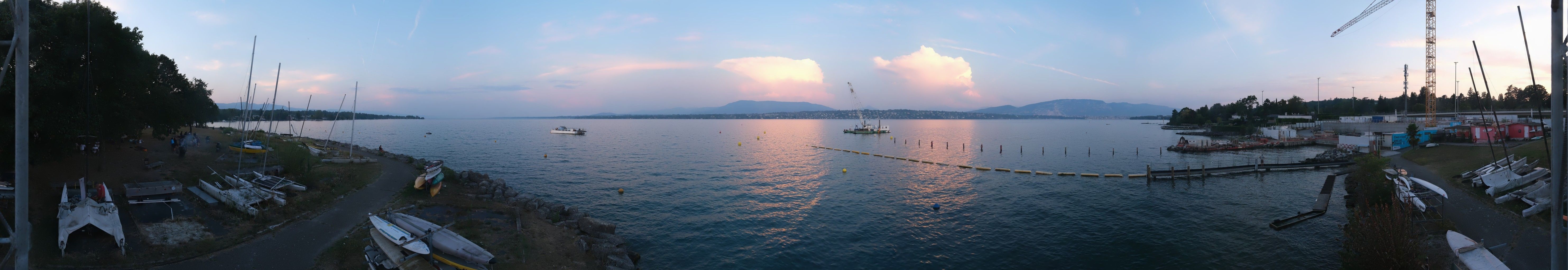 Bellevue: Cologny - The Geneva Water Fountain - Geneva - Les Voirons - Salève - Le Môle - Lake Geneva - Mont Blanc - Mont Blanc