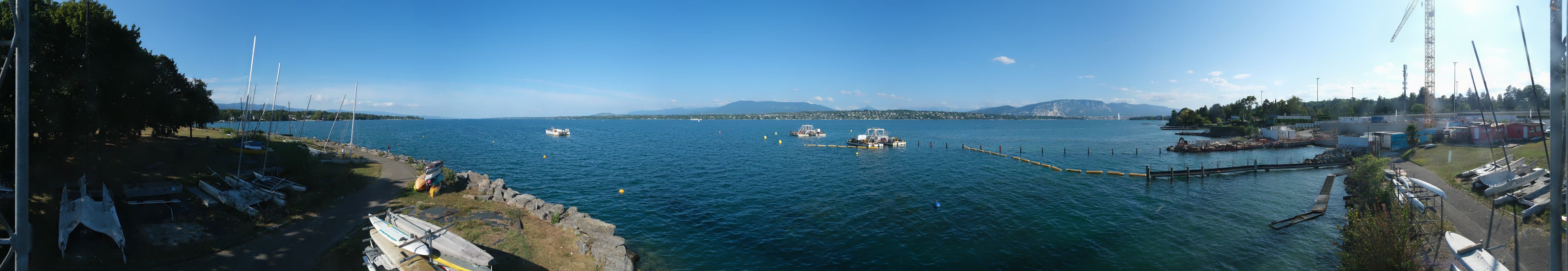 Bellevue: Cologny - The Geneva Water Fountain - Geneva - Les Voirons - Salève - Le Môle - Lake Geneva - Mont Blanc - Mont Blanc