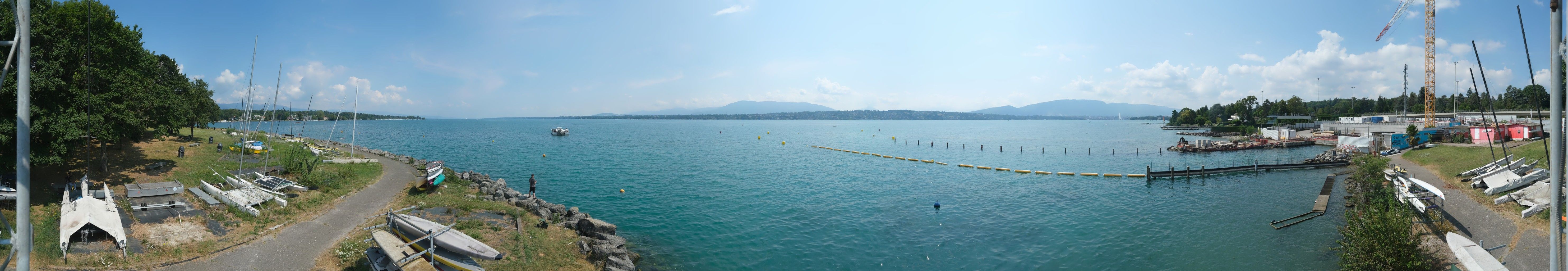 Bellevue: Cologny - The Geneva Water Fountain - Geneva - Les Voirons - Salève - Le Môle - Lake Geneva - Mont Blanc - Mont Blanc