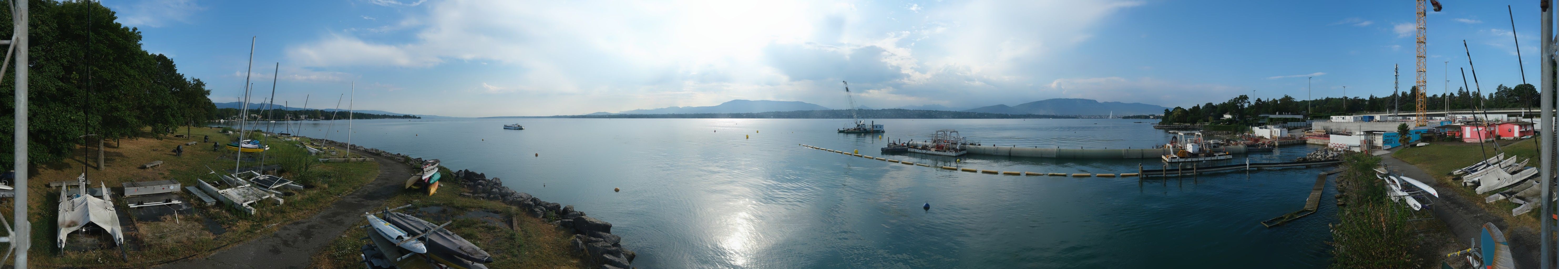 Bellevue: Cologny - The Geneva Water Fountain - Geneva - Les Voirons - Salève - Le Môle - Lake Geneva - Mont Blanc - Mont Blanc