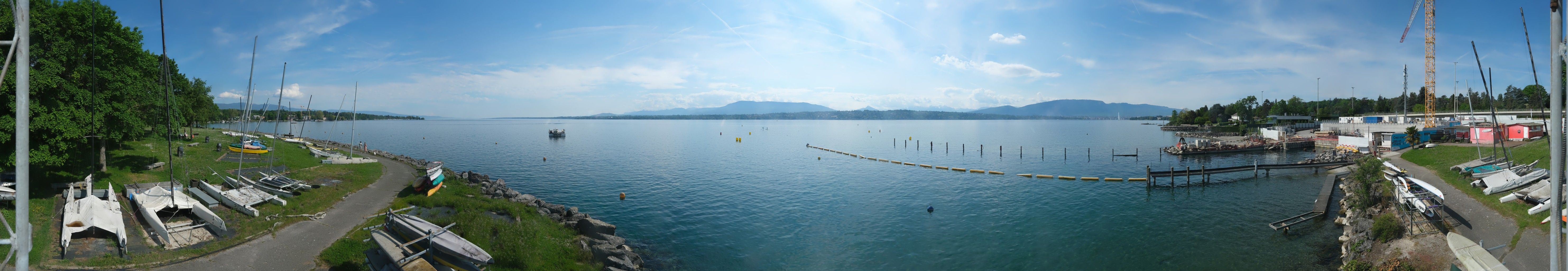 Bellevue: Cologny - The Geneva Water Fountain - Geneva - Les Voirons - Salève - Le Môle - Lake Geneva - Mont Blanc - Mont Blanc