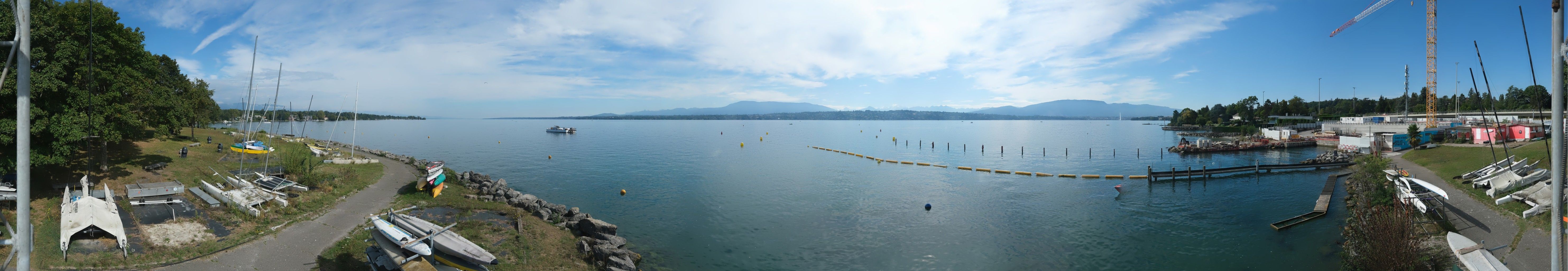 Bellevue: Cologny - The Geneva Water Fountain - Geneva - Les Voirons - Salève - Le Môle - Lake Geneva - Mont Blanc - Mont Blanc