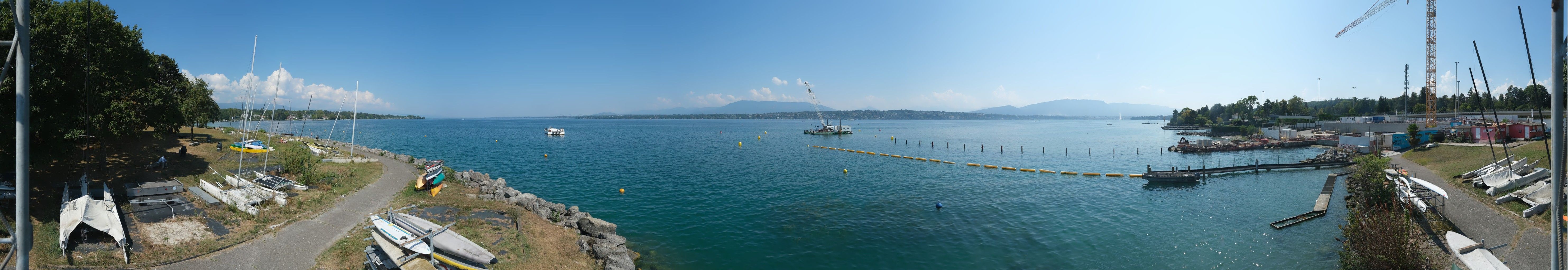 Bellevue: Cologny - The Geneva Water Fountain - Geneva - Les Voirons - Salève - Le Môle - Lake Geneva - Mont Blanc - Mont Blanc