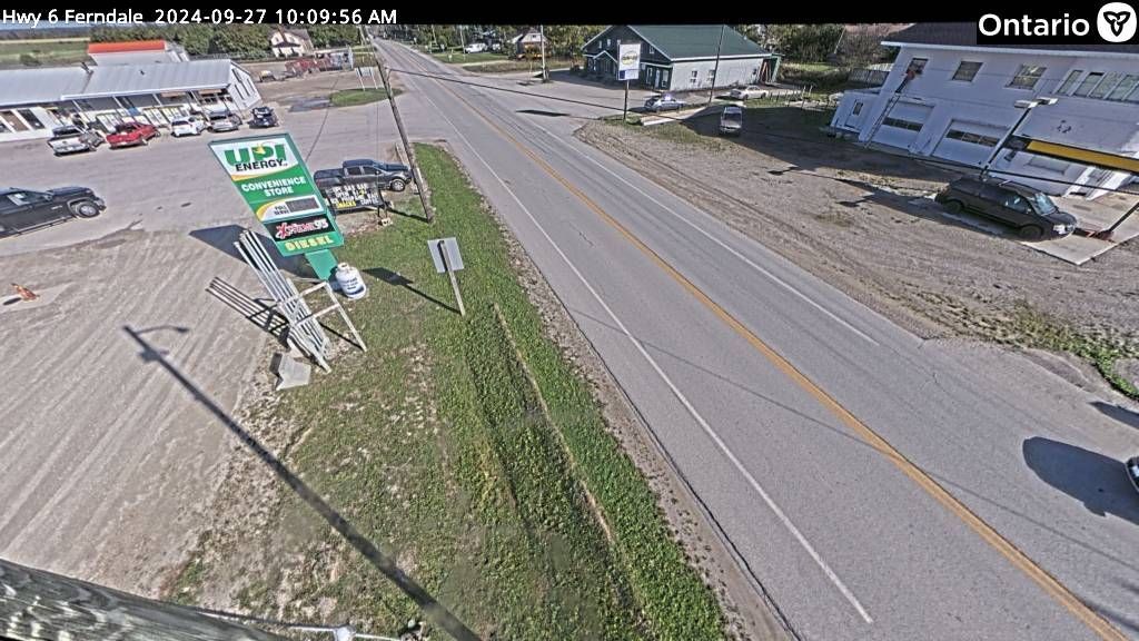 Northern Bruce Peninsula Highway 6 at Ferndale Traffic Cam