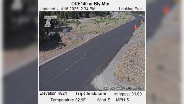 Traffic Cam Bonanza: ORE140 at Bly Mtn