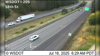 Traffic Cam Battle Ground: I-205 at MP 31.5: 58th St