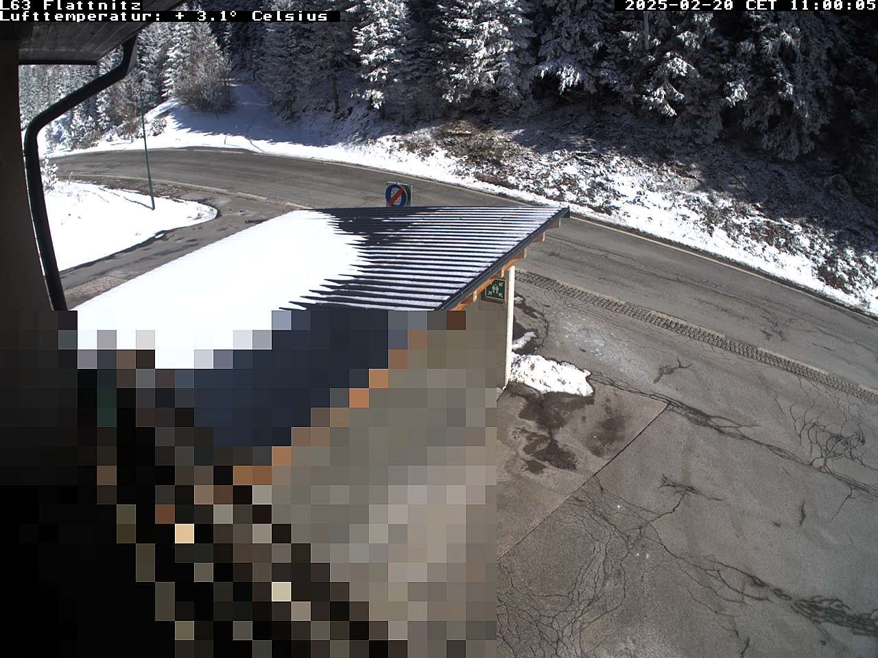 Traffic Cam Glodnitz: L 63 Flattnitzer Straße, km 14,950