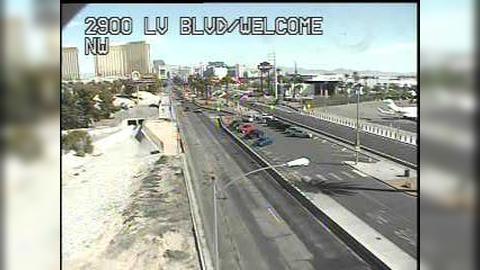 Traffic Cam Paradise: Las Vegas Blvd at Welcome Sign (stationary)