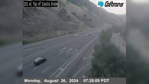 Traffic Cam San Luis Obispo › South: US-101 : Top of Cuesta Grade