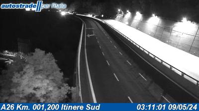 Preview delle webcam di Ponente: A26 Km. 001,200 Itinere Sud