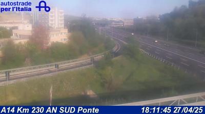 Preview delle webcam di Osimo: A14 Km 230 AN SUD Ponte