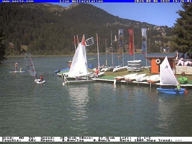 Lenzerheide: Wassersportcenter SSCLV, Heidsee - Valbella