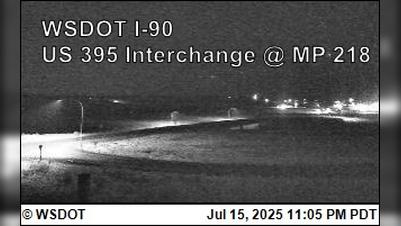 Traffic Cam Ritzville › West: I-90 at MP 220: US 395 Interchange