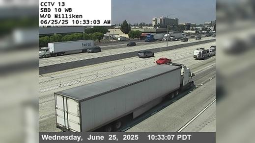 Traffic Cam Ontario › West: I-10 : (13) West of Milliken