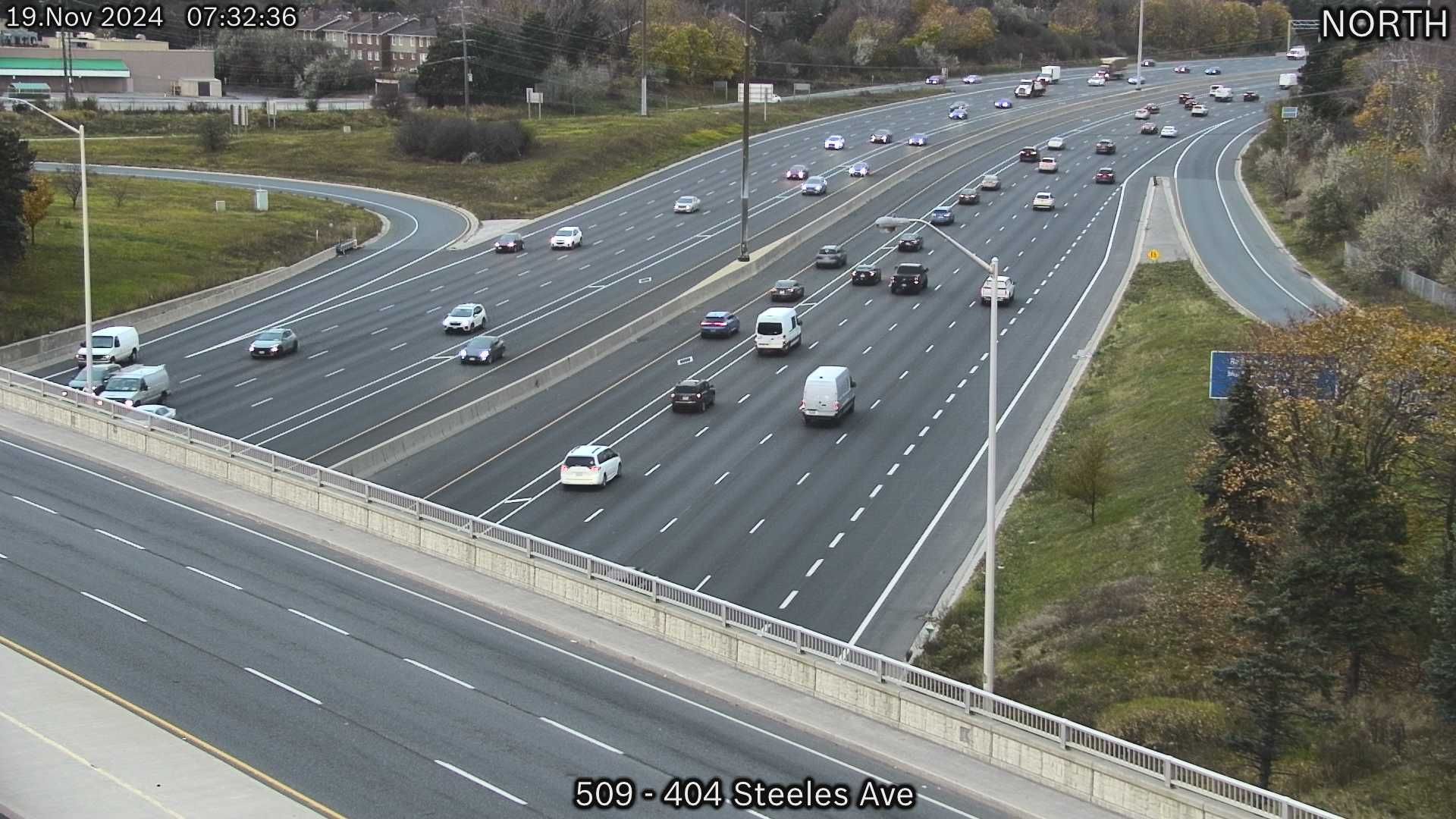 Traffic Cam North York: Highway 404 Near Steeles Avenue