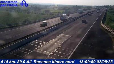 Preview delle webcam di Solarolo: A14 km. 59,0 All. Ravenna itinere nord