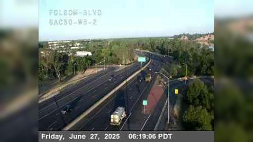 Traffic Cam Orangevale › West: Hwy 50 at Folsom_Blvd_SAC50_WB_2