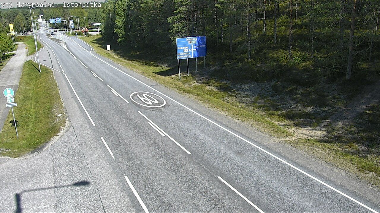 Traffic Cam Hyrynsalmi: Tie - Istonpitkä - Kuusamoon