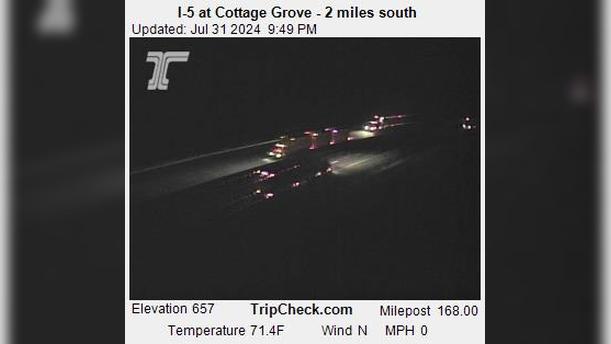 Traffic Cam Cottage Grove: I-5 at - 2 miles south