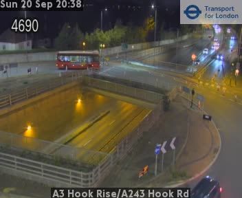 Traffic Cam Sutton: A3 Hook Rise/A243 Hook Rd