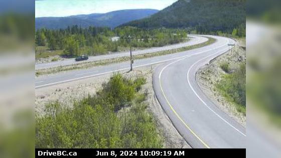 Traffic Cam Peachland › East: Hwy 97C (Okanagan Connector), about 22km west of 97/97C Jct, looking east