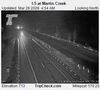 Traffic Cam Cottage Grove: I-5 at Martin Creek