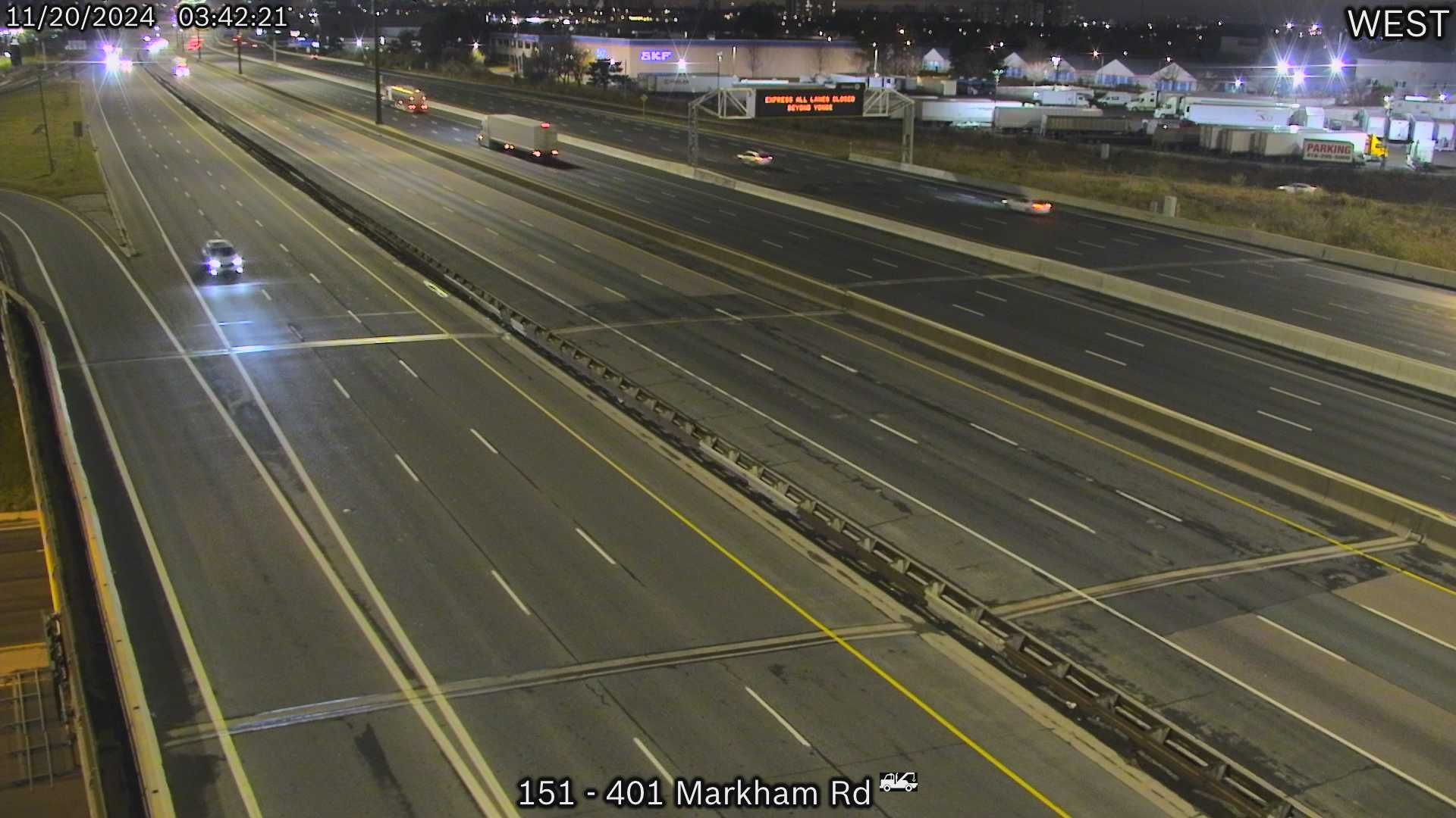 Traffic Cam Scarborough: Highway 401 near Markham Road