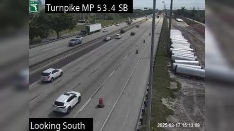 Traffic Cam Davie: Tpke MM 53.4 S of Sunrise Blvd