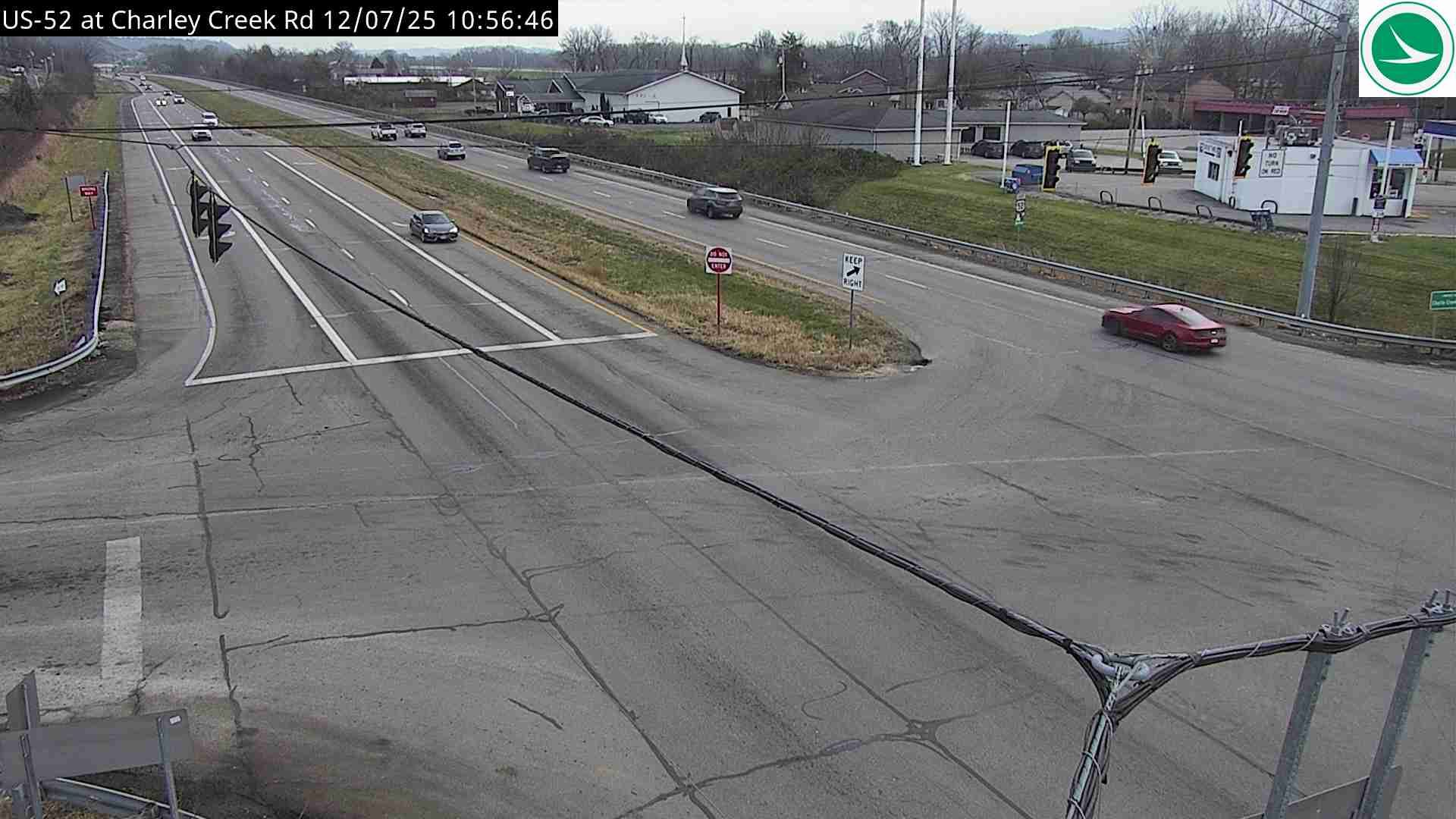 Traffic Cam Sybene: US-52 at Charley Creek Rd