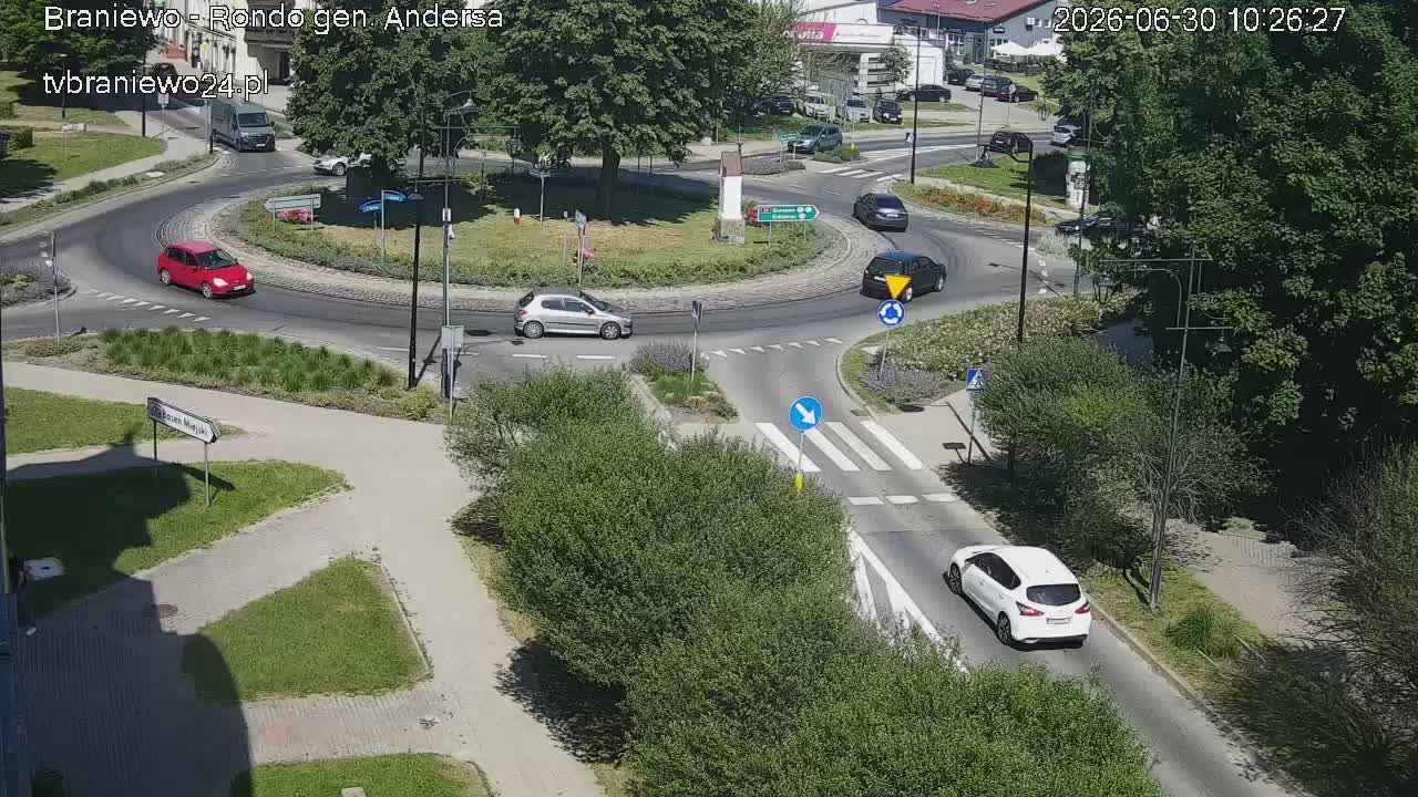 Traffic Cam Braniewo › North: Rondo Generała Władysława Andersa