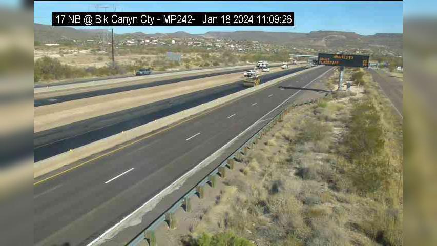 Traffic Cam Rock Springs › North: I-17 NB 242.00 @Blk Canyn Cty