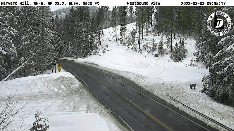 Traffic Cam Benewah › West: SH 6: Harvard Hill: West