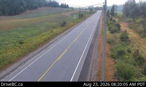 Traffic Cam Area B › North-East: Hwy 5, about 18 km northeast of Vavenby, looking northbound