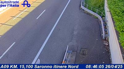 Preview delle webcam di Uboldo: A09 KM. 15,100 Saronno itinere Nord