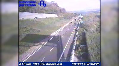 Preview delle webcam di Vallata: A16 km. 103,350 itinere est