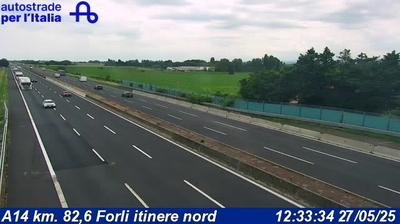 Preview delle webcam di Pieve Acquedotto: A14 km. 82,6 Forli itinere nord