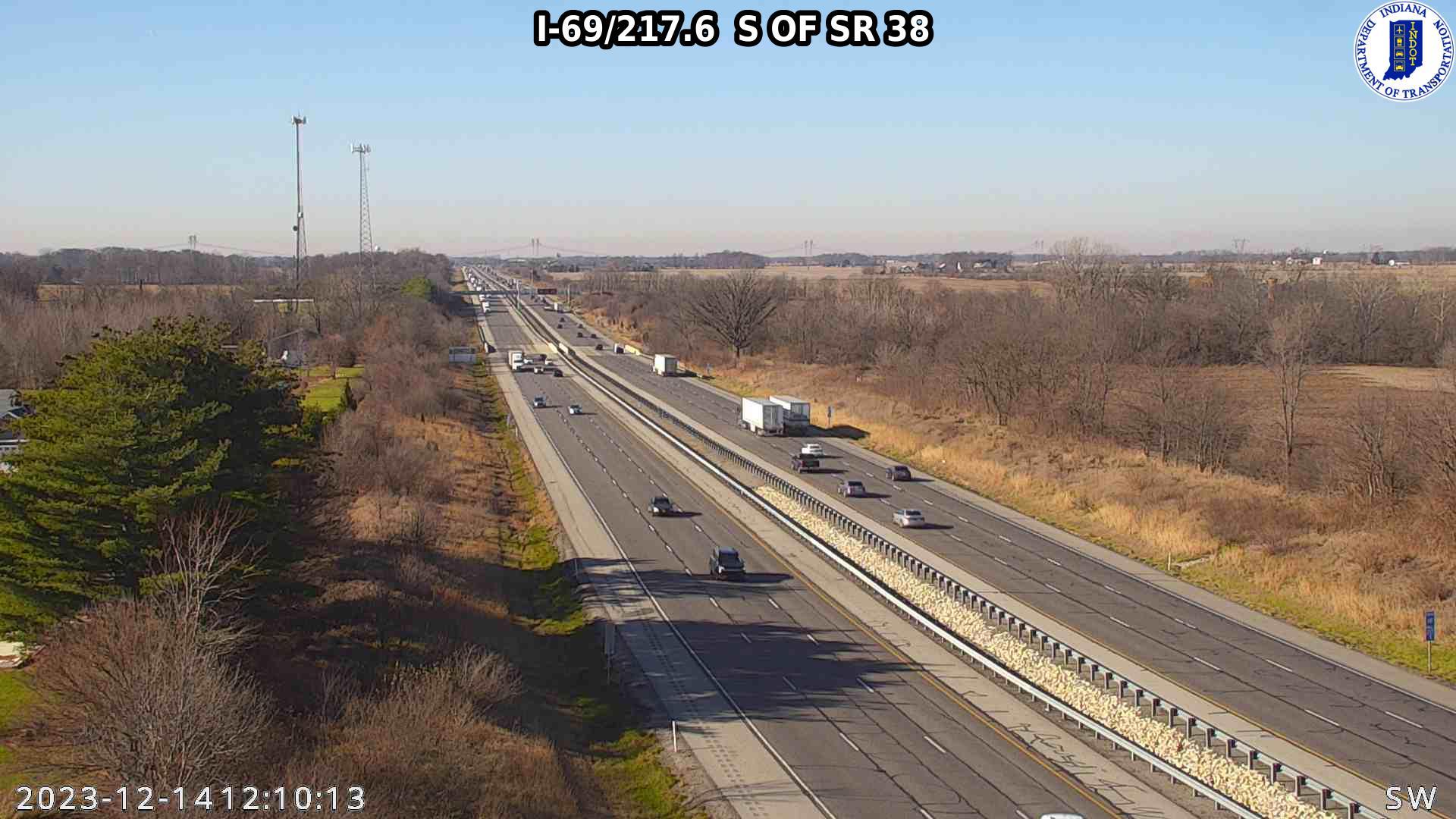 Traffic Cam Idlewold: I-69: I-69/217.6 S OF SR 38: I-69/217.6 S OF SR 38