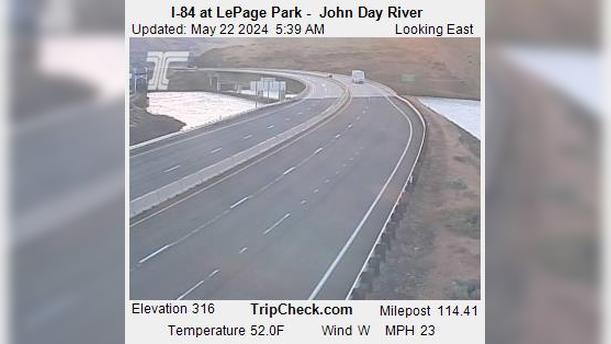 Traffic Cam Wasco: I-84 at LePage Park - John Day River