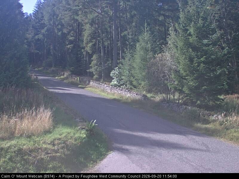 Traffic Cam Strachan › South: Cairn O'Mount Rd