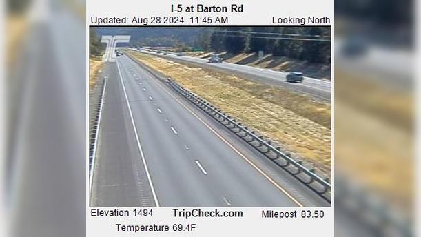 Traffic Cam Canyonville: I-5 at Barton Rd