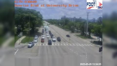 Traffic Cam Plantation: Sunrise Blvd at University Drive