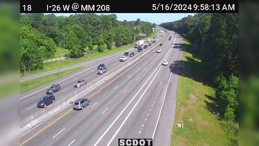 Traffic Cam North Charleston: I-26 W @ MM 208 (US 52 Connector)