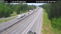 North Charleston: I-26 W @ MM 208 (US 52 Connector) - Day time