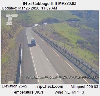 Traffic Cam Umatilla: I-84 at Cabbage Hill MP220.83