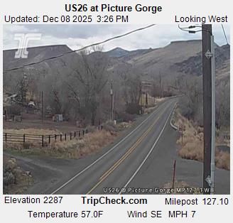Traffic Cam Dayville: US 26 at Picture Gorge