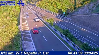 Preview delle webcam di Rapallo: A12 Km. 27,1 - it. Est