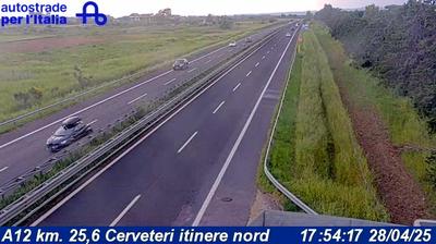 Preview delle webcam di Ladispoli: A12 km. 25,6 Cerveteri itinere nord